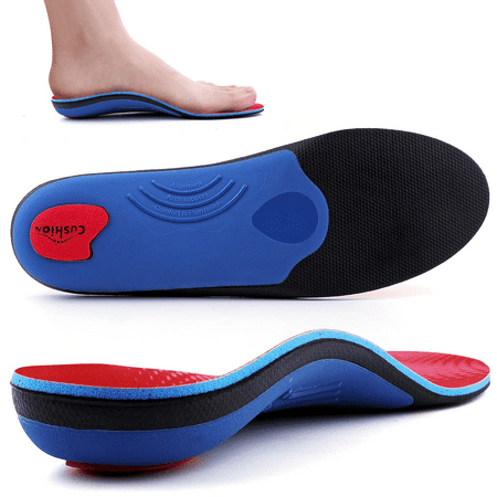 

Walkomfy Heavy Duty Support Pain Relief Orthotics - 210+ lbs Plantar Fasciitis High Arch Support Insoles for Men Women Flat Feet Orthotic Insert Work Boot Shoe Insole Absorb Shock with Every Step