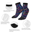 thumbnail image 5 of Fuzoiu Multicolor Bowling Print Adult Socks, Crew Moisture-wicking Socks, Unisex Cushion Crew Socks,Casual Sports Ankle Socks, 5 of 7
