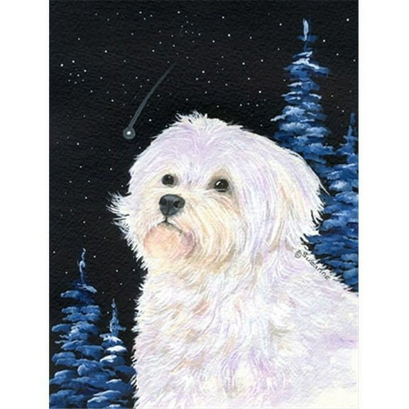 Starry Night Maltese Flag - Garden Size, 11 x 15 in.