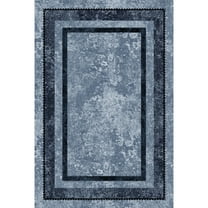 Yesfashion Carpets Area Rugs Washable 1150Gsm Velvet Pearl Velvet Washed Back Folding Simulation Printed Carpet Xm-Modern-Fang Cun Joy Blue tint 8*10ft