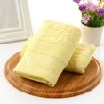 thumbnail image 6 of Plush Bath Towels,Cotton Bath Towels,Hand Towel,Extra Soft & Absorbent Wash Cloths for Face & Body,100% Cotton Embossed Pattern Highly Absorbent Decorative Bath Towels for Bathroom(Yellow), 6 of 9