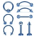 thumbnail image 3 of HOOUN 8 PCS Nose Ring Eyebrow Lip Studs Earrings Surgical Steel Body Piercing Set-Silver, 3 of 6