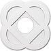 thumbnail image 3 of Ekena Millwork CMP22CE-07000 22 in. OD x 7 in. ID Square Charlotte Architectural Grade PVC Contemporary Ceiling Medallion, 3 of 4