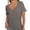 Gray, variant on Womens Deep V Neck T Shirts Casual Short Sleeve Loose Fit Basic Fashion Tee