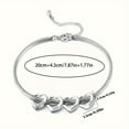 thumbnail image 5 of 2024 New Fashion Light Luxury Custom Text With Love Pendant Stainless Steel Custom Curved Business Card Bracelet, Personalized Name And Date Engraving, First Birthday Bracelet Gift, Meaningful, 5 of 14
