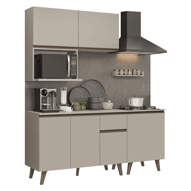 Cocina Integral Completa Modular Madesa Nice 180cm Crema