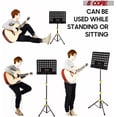 thumbnail image 2 of 5 Core Sheet Music Stand Professional Folding Adjustable Portable Orchestra Music Sheet Stands, Heavy Duty Super Sturdy MUS YLW, 2 of 8
