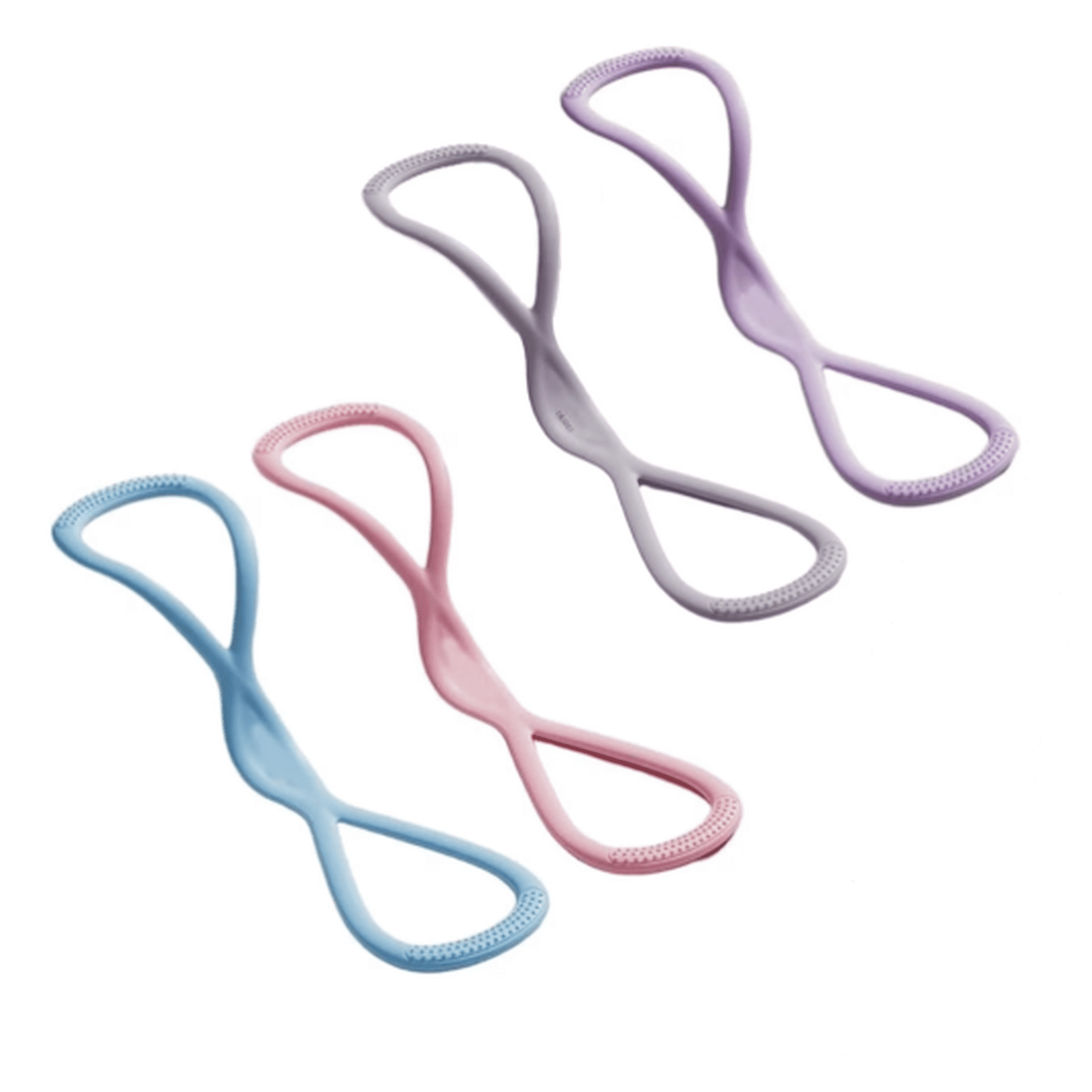 ABCISI Figure 8 Resistance Bands, 4 Pack 15 15 25 35 Lb Exercise Bands with Anti-Slip Handles for Arm, Leg, Back, Shoulder, Stretching, Pilates, Yoga and Full Body Training