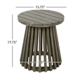 thumbnail image 3 of Tcbosik 15.7" Round Side Table for Outdoor, Wood End Table for Patio, Garden, Backyard, Grey, 3 of 7
