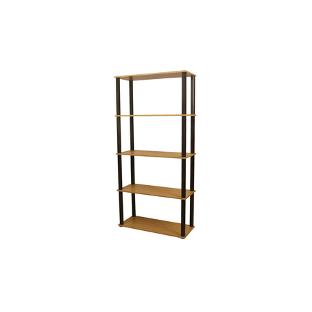 Open 5 - Shelf Standard Bookcase, Multiple Finishes
