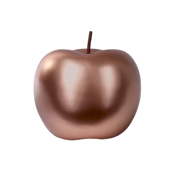 Nolyn Silver Ceramic Apple Decor – Decorative Home Accent, Tabletop Ornament, Modern Kitchen & Living Room Decoration (Size- Large | 6.00"x6.00"H, Tan)