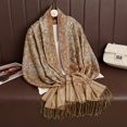 thumbnail image 5 of HNMKIU Scarf Elegant Fringed Shawl With Paisley Design Feel Soft Wrap For Women Scarf Watermelon Red,One Size, 5 of 5