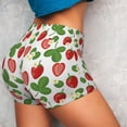 thumbnail image 4 of Kdxio Strawberry Print Workout Shorts for Women Seamless Soft Smooth Gym Yoga Scrunch Active Shorts, 4 of 9