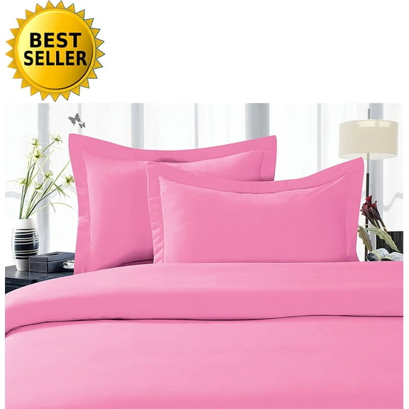 Celine Linen Best, Softest, Coziest Duvet Cover Ever! 1500 Series Luxury Super Soft WRINKLE FREE 3-Piece Duvet Cover Set , Full/Queen, Light Pink