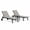 Brown, variant on 2 Pcs Patio Chaise Lounge Chairs with Side Table, 5-Position Adjustable Outdoor Pool Loungers, Brown