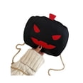 thumbnail image 3 of Gureui Women's Crossbody Bag, Casual Multipurpose Halloween Devil Pattern Neat Stitching Smooth Zipper Single-Shoulder Bag,Black/Pink/Yellow/Golden, 3 of 6