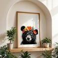 thumbnail image 5 of Floral Baby Bear - Photography Animal Flowers Floral Humor Portrait Black and White Whimsical Unframed Wall Art Print 5 x 7 inches, 5 of 60