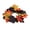 A003- C, variant on Fall Decorations, Table Centerpiece, Artificial Leaves, Leaves for Crafts, 12 Inch Diameter Mini Fall Wreath for Home and Event Decor