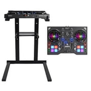 Hercules Instinct P8 2-Deck USB DJ Controller+Pads w/Lights+Sound Card+Stand
