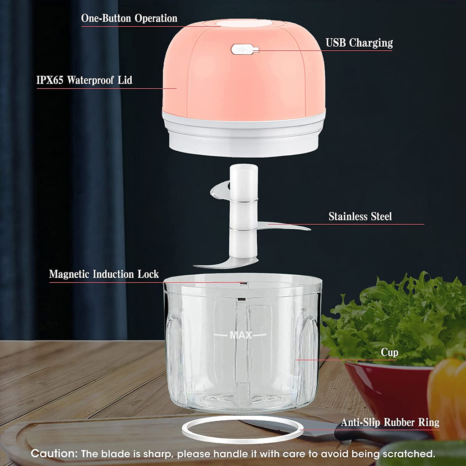 Baby Food Blender Cordless Electric Household Portable Mini Meat Grinder  Mixer