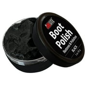 Jobsite Premium Leather Boot & Shoe Polish Cream - Restores, Conditions & Polishes - Black - 3 oz