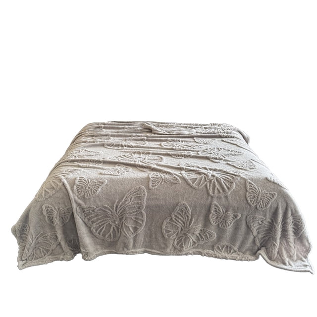 Couverture Jetée en Molleton 27,56 Po x 39,37 Po en Polyester Doux pour Canapé Lit Voyage Sieste