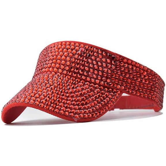 LINLIN Baseball Hats Cap, Women Sport Sun Visor Hats Rhinestone Golf Tennis Headband Cap Sports Adjustable Baseball Visor Cap