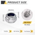 thumbnail image 2 of 120 Pcs Écrous de Verrouillage M5x0.8mm, Insert en Nylon Inoxydable 316 Autobloquant, 2 of 6