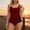 #0139-Red, variant on Sokhug Womens Solid Color One Piece Swimsuit Backless Slim Fit Conservative Bathing Suit with Built in Bra