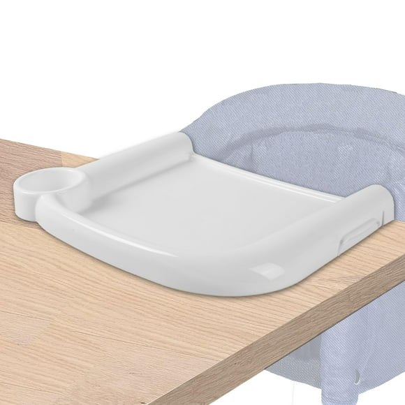 Bandeja de comedor para bebés compatible con LuqiBabe, silla de mesa rápida, blanca