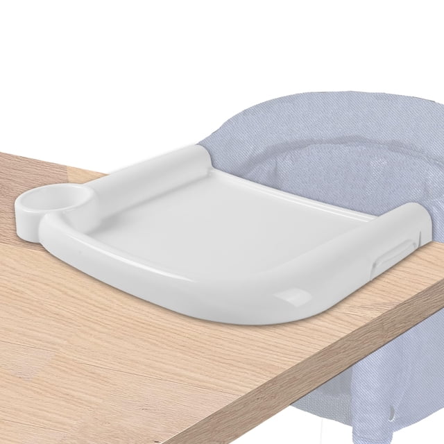 Bandeja de comedor para bebés compatible con LuqiBabe, silla de mesa rápida, blanca