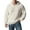 White, variant on Men's Hooded Ribbed Knit Sweater Pullover Long Sleeve Casual Hoodie Sweater Top