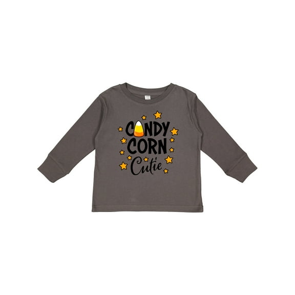 Inktastic Candy Corn Cutie with Stars Girls Long Sleeve Toddler T-Shirt