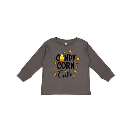 

Inktastic Candy Corn Cutie with Stars Gift Toddler Toddler Girl Long Sleeve T-Shirt