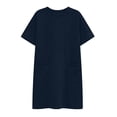 thumbnail image 4 of Wovilon Women's Dresses, Casual Summer T Shirt Dresses for Women, Crew Neck Short Sleeve Loose Fit Tunic Dress with Pockets, Lightweight Breathable Vacation Travel Everyday Wear, 4 of 6