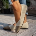 thumbnail image 5 of Aueoeo Knitted Flat Shoes For Women Lightweight Comfortable Loafers Footwear Casual Breathable Mesh Walking Shoes, 5 of 7