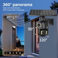 thumbnail image 4 of 4K/8MP Solar Security Cameras Dual Lens 360°PTZ Solar Camera Outdoor Wireless Cameras for Home Security Camera (8MP No Card), 4 of 6