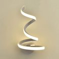 thumbnail image 1 of Lámpara de pared LED en espiral minimalista moderna, lámpara de noche creativa para pasillo de dormitorio, lámpara de pared para sala de estar, aplique de pared de metal de aluminio, 1 of 5