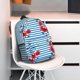 thumbnail image 3 of Disketp Red Funny Crab on Blue Stripe Mochila Escolar de 15 Pulgadas, Mochila Ligera para Estudiantes, Viajes y Trabajo, Cómoda y Resistente para el Uso Diario, 3 of 6