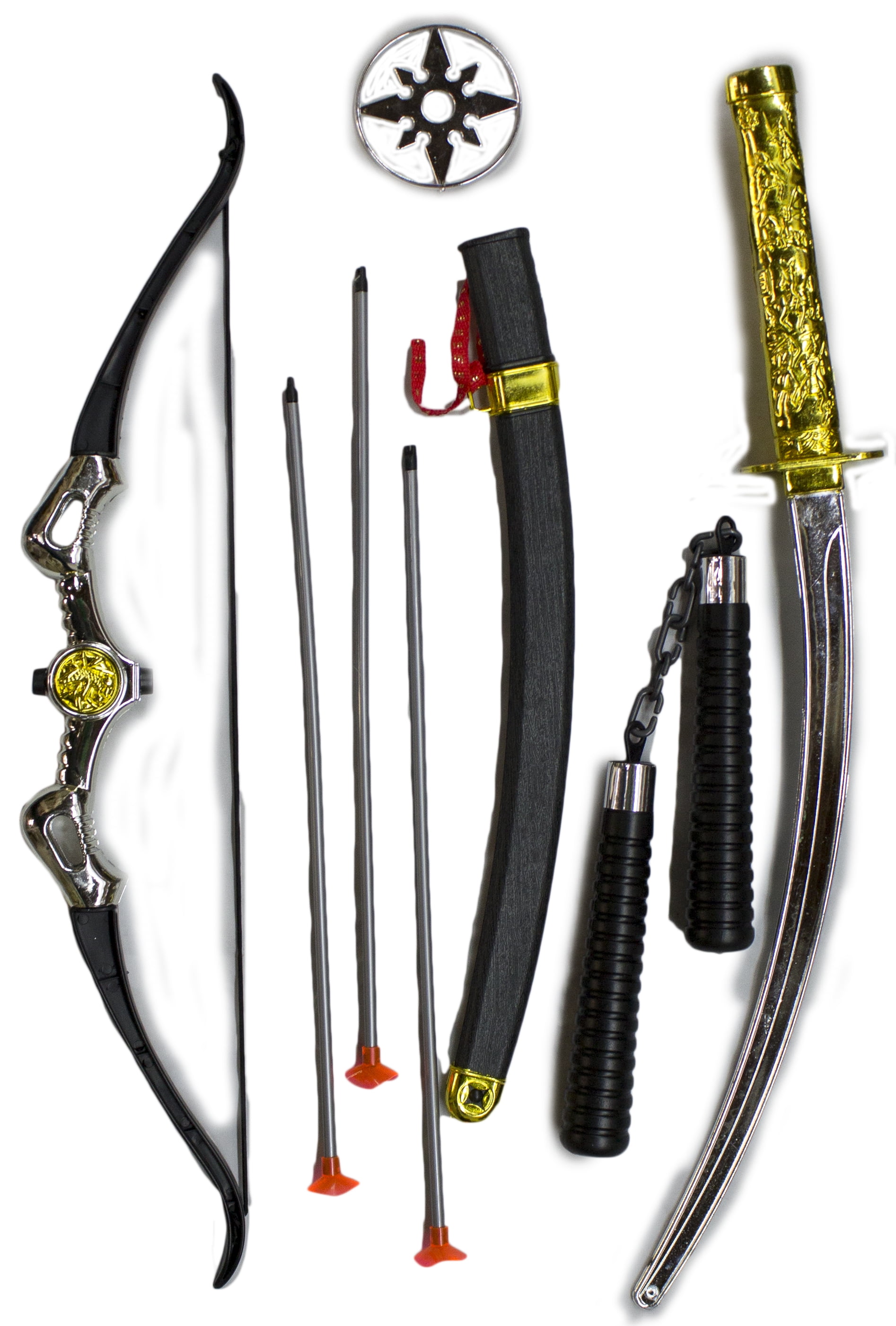 4 Piece Lightweight Soft Plastic Ninja Playset/ Costume Kit