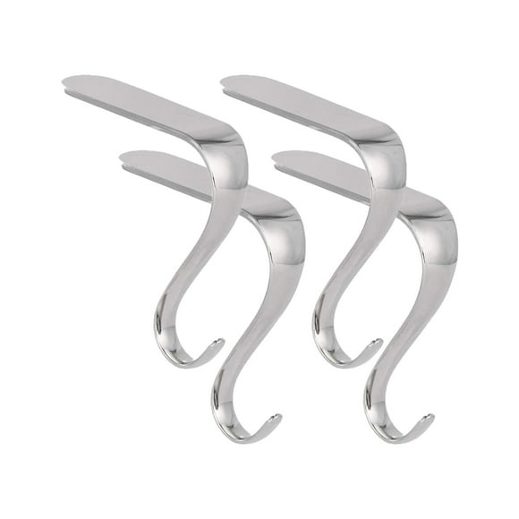Toystoory 4 pack/lote función práctica soporte fuerte ganchos para chimenea para soportes de regalo de Navidad Kits de decoración para fiestas plata