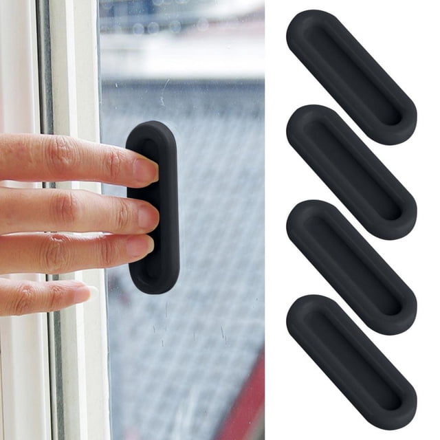 SDNall 4 Self-Stick Instant Cabinet Drawer Handle Helper Auxiliary Kitchen Cabinet Door Window Handle Sticker Convenient Opening Stick-On Handles