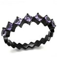 thumbnail image 1 of Alamode TK3054-8 Bague en Acier Inoxydable Noire IP pour Femmes avec Grade AAA CZ en Améthyste - Taille 8, 1 of 1