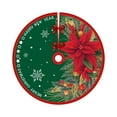 thumbnail image 2 of Hxlamzoo Christmas Tree Skirt 35.43in Red Polyester with Gold Snowflake Star Design for Xmas Holiday Home Decor, 2 of 6