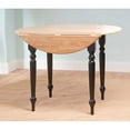thumbnail image 2 of Round Drop-Leaf Dining Table, Black/Natural, 2 of 2
