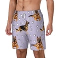 thumbnail image 2 of Uemuo German Shepherd Dog Pattern Mens Swim Trunks Quick Dry Board Shorts with Mesh Lining, Stretch Beach Shorts Quick Dry No-Chafing Board Shorts-Large, 2 of 9