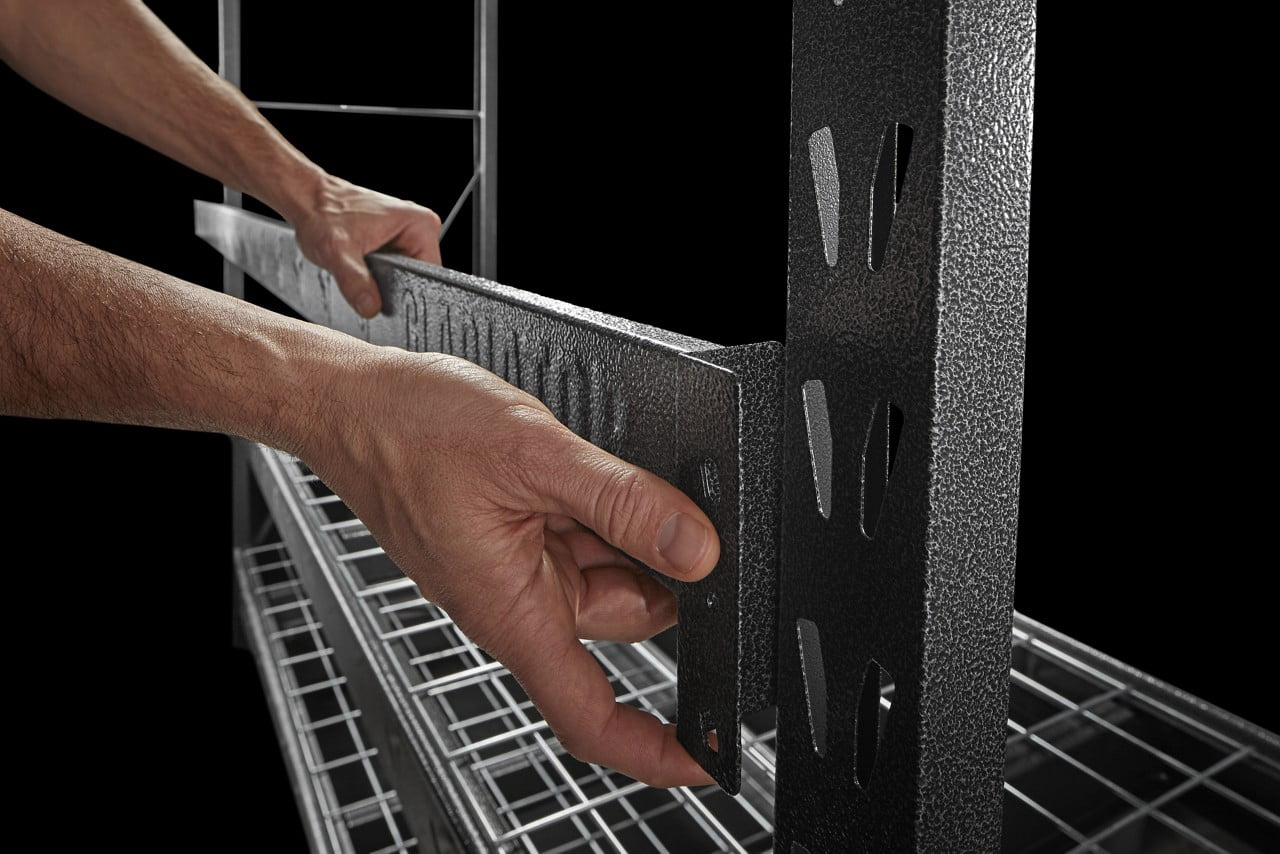 GLADIATOR 77" WIDE HEAVY DUTY RACK WITH FOUR 24" DEEP SHELVES