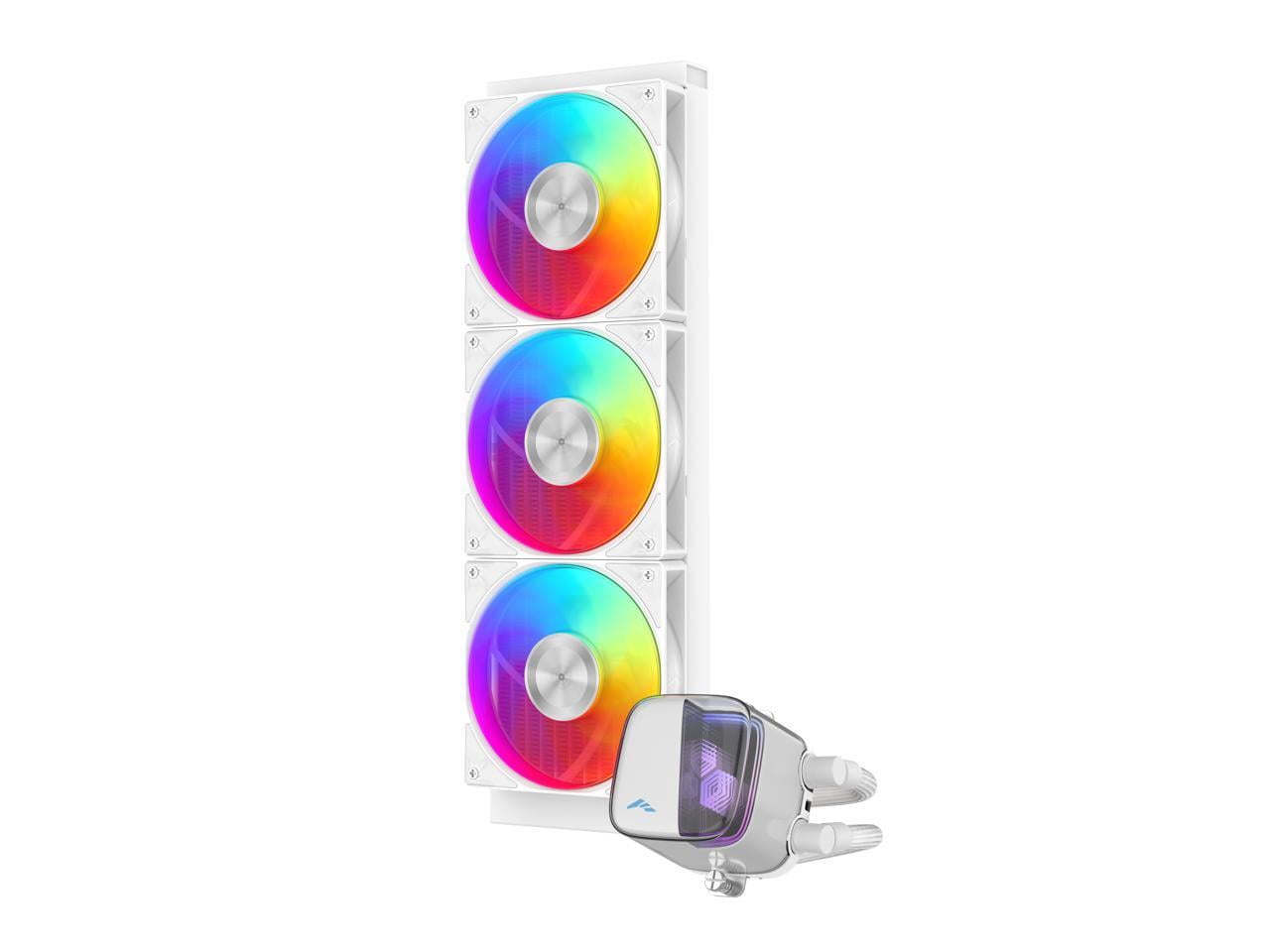 SAMA L70 360mm Liquid CPU Cooler AIO Cooler with ARGB Infinity Mirror Effect 3x120mm ARGB Light Sync with Motherboard PWM 28mm Fans Low-Noise for AMD AM4/AM5, Intel LGA 1700/1150/1151/1200/1851