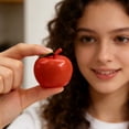 thumbnail image 5 of Squeeze Pop Apple Shape Sensory Fidget Red Apple Bunny Character Stress Relief Calming Focus Portable Decompression Tactile Handheld Relaxation Compact Desk, 5 of 5