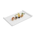 thumbnail image 2 of Restaurantware-Voga 14 x 8.2 x 1.1 Inch Serving Plates, 10 Rectangle Pasta Plates - Premium, Top Rack Dishwashable, White Melamine Serving Platters, Serve Appetizers Or Desserts, For All Occasions, 2 of 3